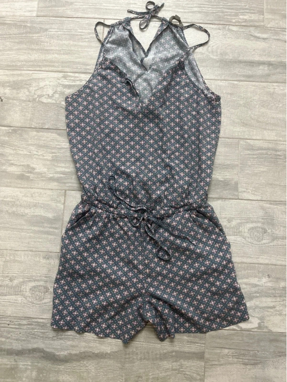 Loft Blue and Pink Short Romper